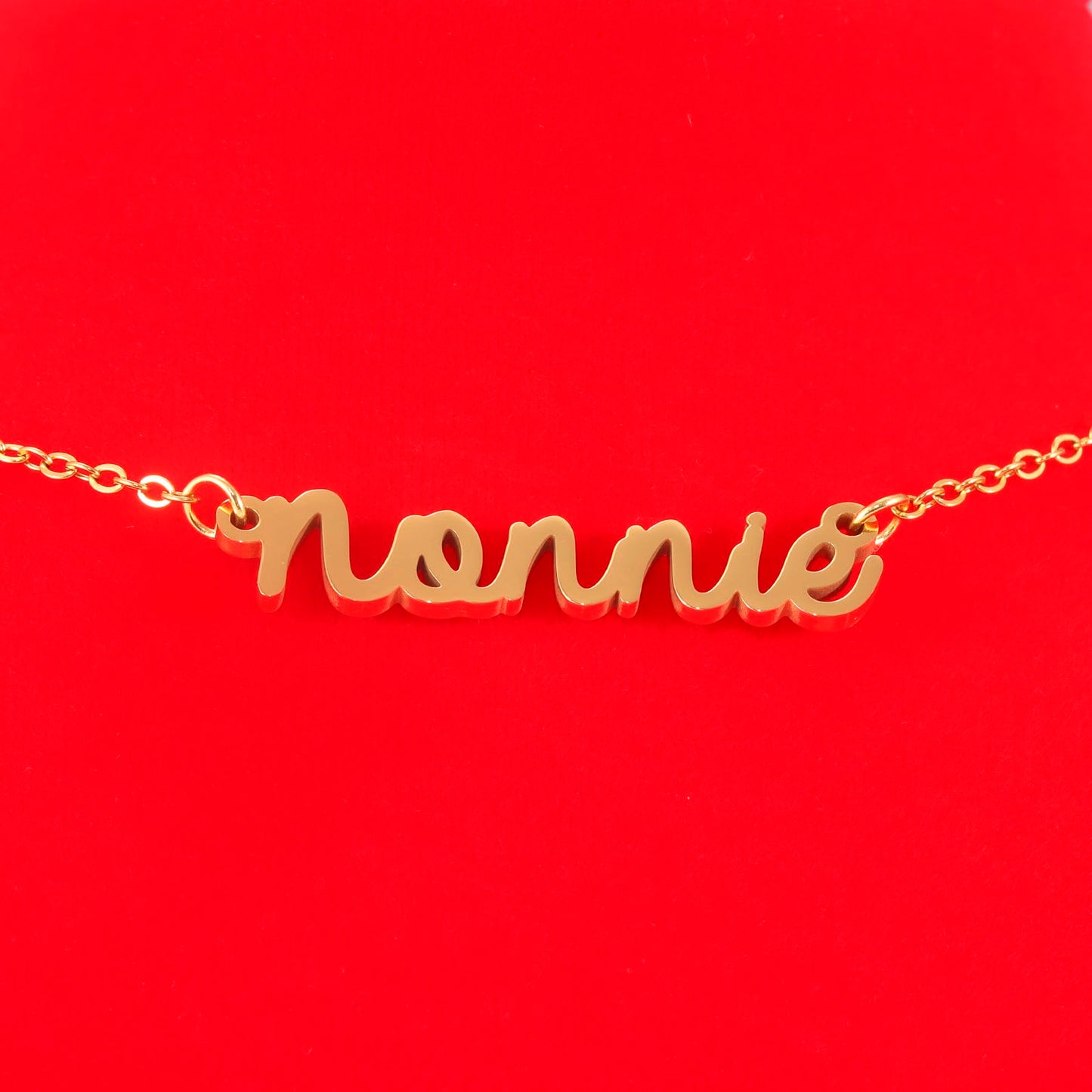 HUTIMY Nonnie Birthday Gifts for Grandma Women from Grandkids Items Personalized Best Nonnie Necklace