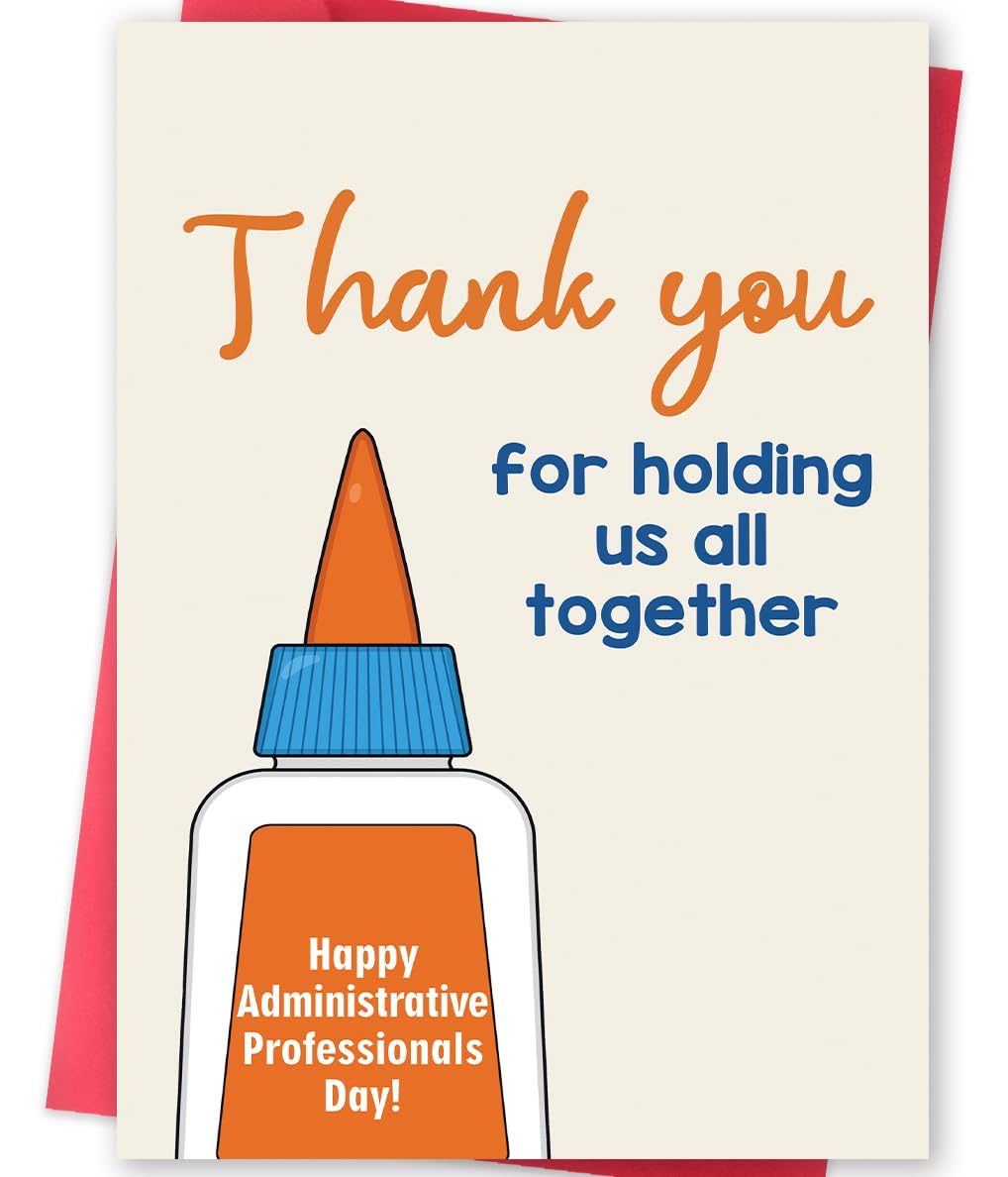 Administrative Professionals Day Card, Thank You Card for Administrative Assistant Office Manager Secretary, Appreciation Greeting Card with Envelope