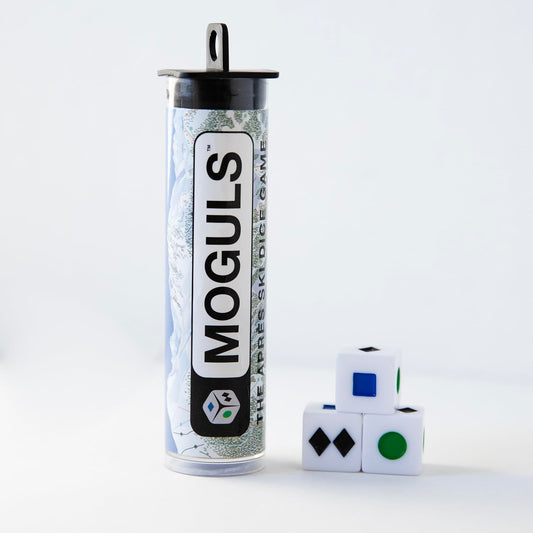 Moguls – Ski-Themed Family Dice Game | 5 Ways to Play | Screen-Free Après Ski Fun for Kids & Adults | Easy Mountain Game for Snowboard Trips, Lodge Nights, Cabins & Winter Game Night