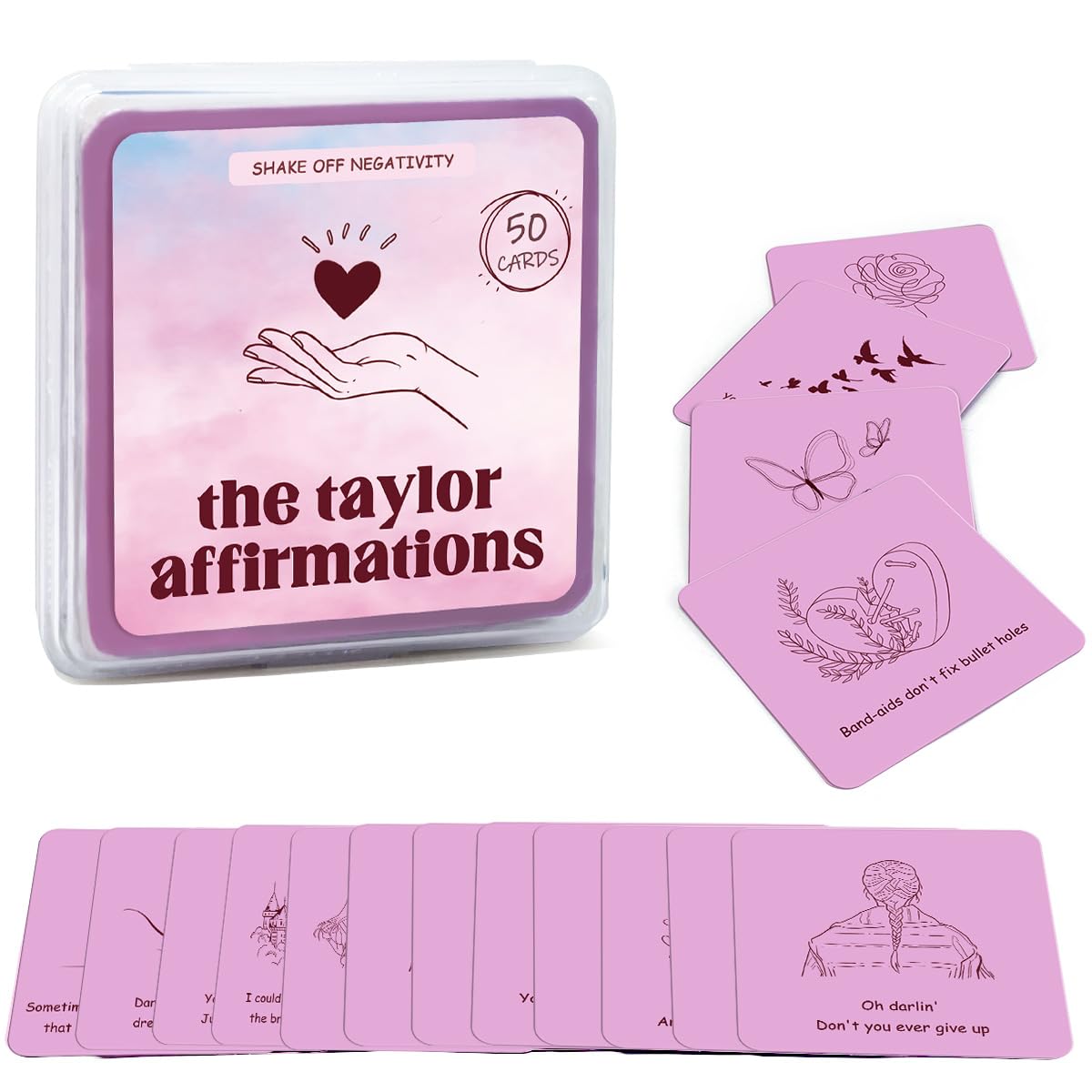 Positive Affirmation Cards for Women Inspirational Birthday Gifts for Music Lovers Motivational Cards for Game Nights Easter Mother’s Day Gifts (50pcs)