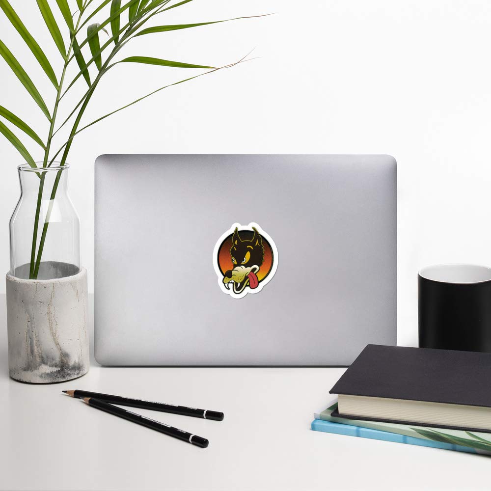 Grateful Dead Jerry Garcia Guitar Wolf Small Sticker For Laptops, Car Bumpers or Windows 2-by-2.5 Inches