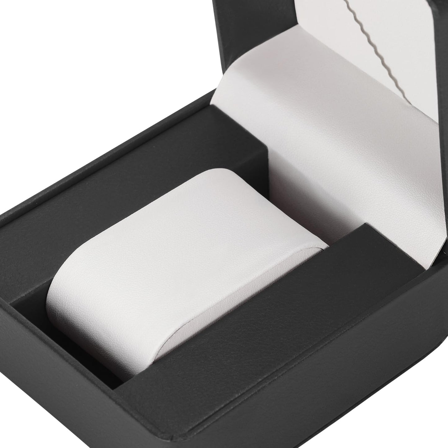 PU Leather Watch Gift Box, Premium Single Watch Holder Case for Women Men, Watch Storage Organizer Display Boxes with Cushion (Black)