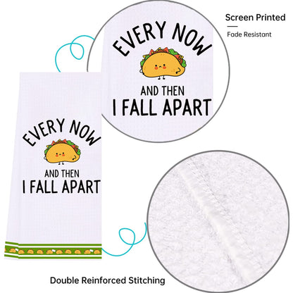 LXOMILL Taco Decorative Dish Towels, Funny Kitchen Accessories, Cinco De Mayo Decor, Housewarming Gift
