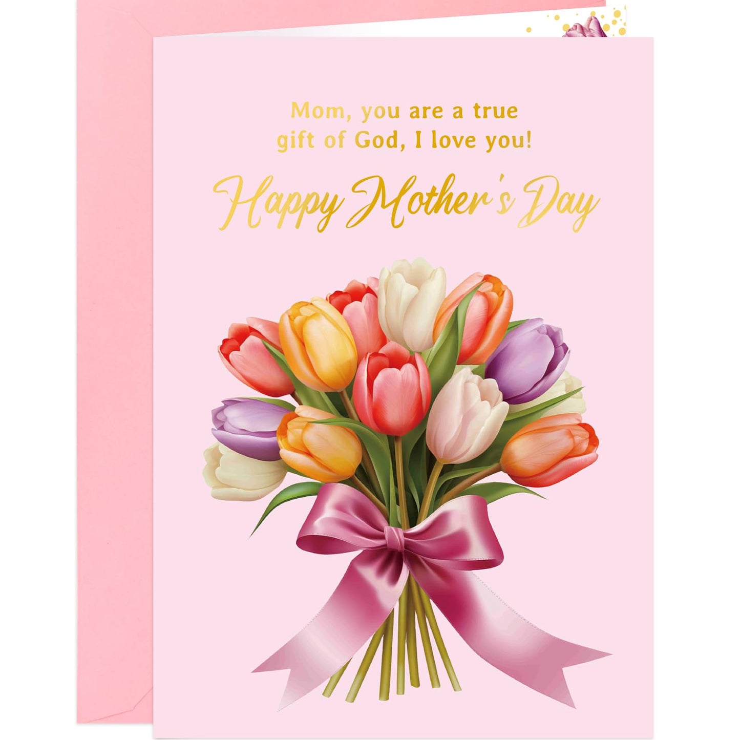 ceiba tree Happy Mother's Day Card Religious Christian Mothers Day Card for Mom 5x7 in with Envelope Message Inside