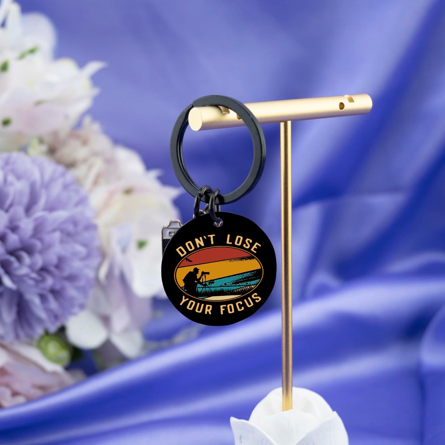 Cool Photographer Gifts for Him Unique Camera Keychain Gifts for Photographers Photography Enthusiasts Men Boyfriend Husband Inspirational Birthday Fathers Day Gift Idea-Don't Lose Your Focus