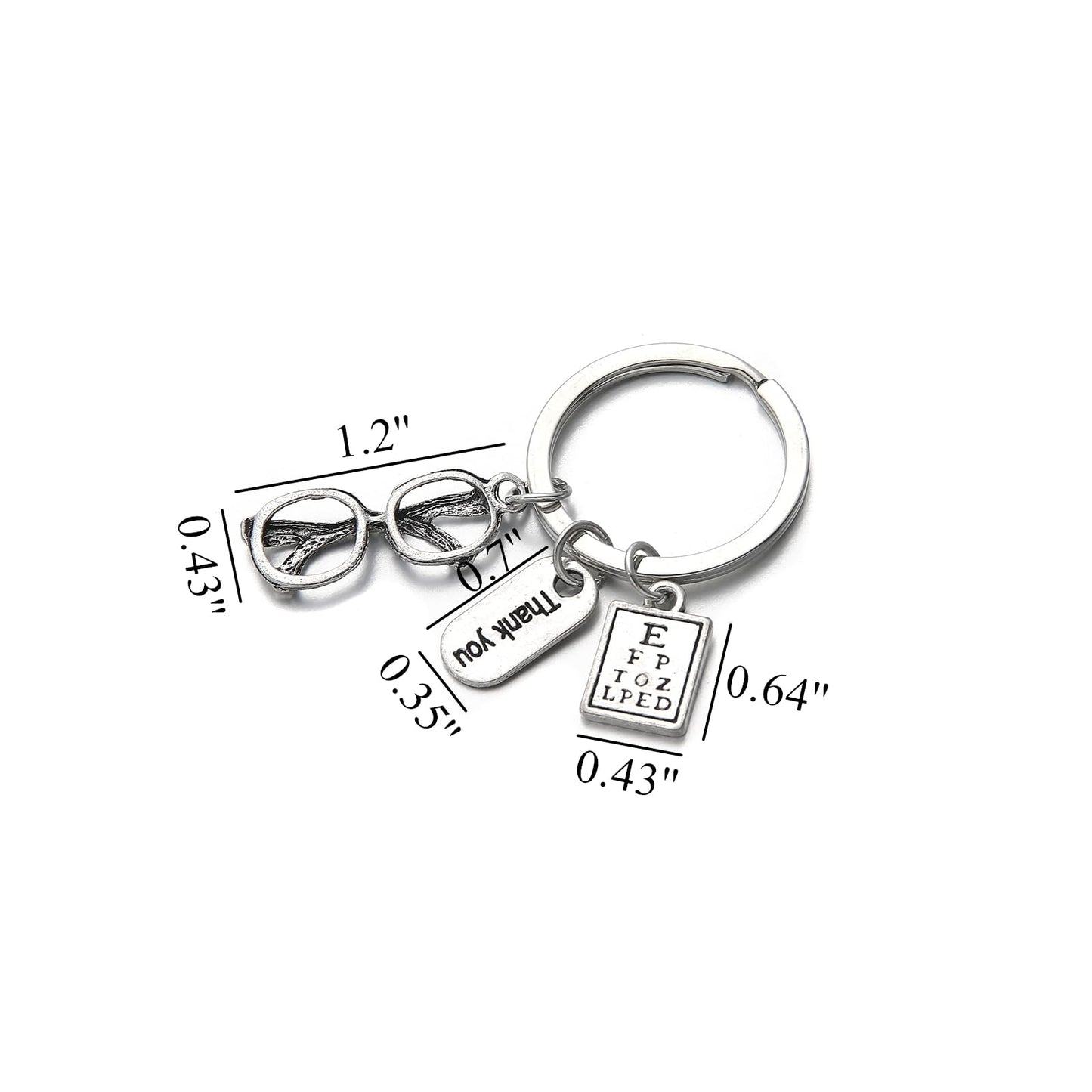 PHAETON 20PCS Eye Doctor Keychain - Ophthalmologist & Optometrist Gift for Eye Doctor Staff