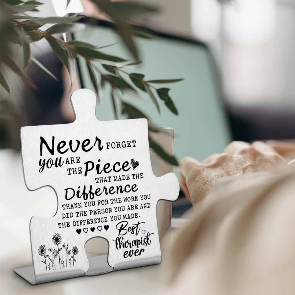 Thank you Appreciation gifts for Therapist, Therapist Gifts, Going Away Gift Retirement Gift for Therapist Coworker Boss, Gifts for Therapists, Therapist gifts for office Decor Plaque-DX179