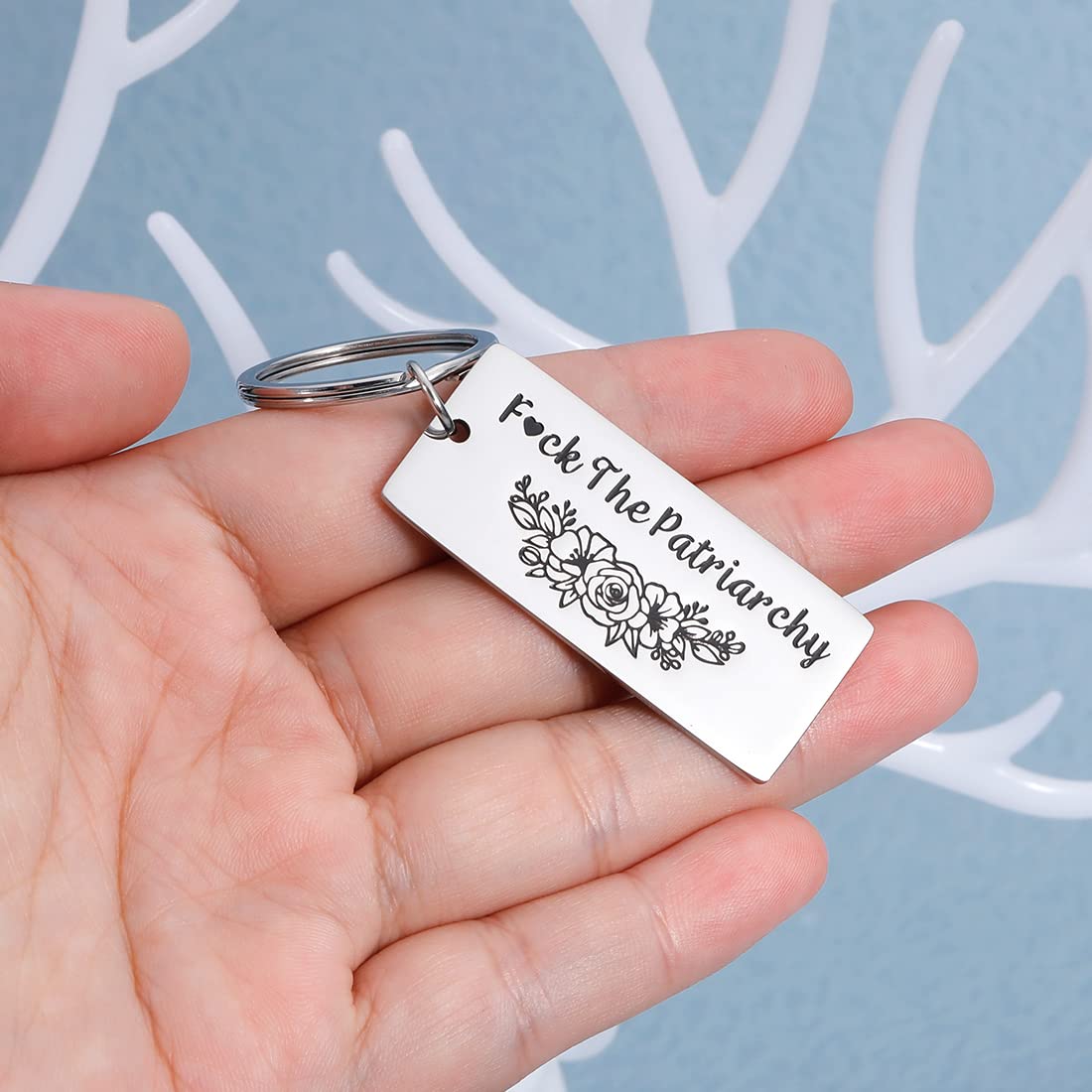 Sophauteem F**k The Patriarchy Keychain Inspirational Gifts for Women Feminist Activist Gift for Girl Power Stocking Stuffers