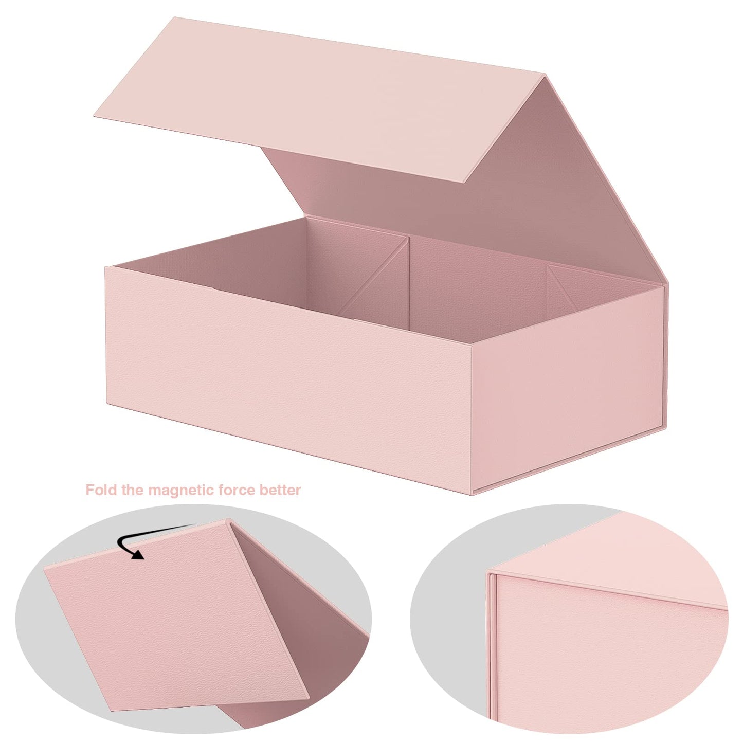 Luxury Large Gift Box 13.8"x9"x4.3" Storage Box Ribbon Magnetic Closure for Luxury Packaging Box for Mother's Day, Birthdays, Bridal Gifts,Weddings