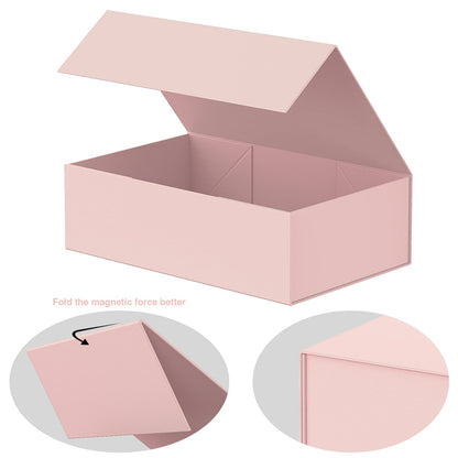 Luxury Large Gift Box 13.8"x9"x4.3" Storage Box Ribbon Magnetic Closure for Luxury Packaging Box for Mother's Day, Birthdays, Bridal Gifts,Weddings