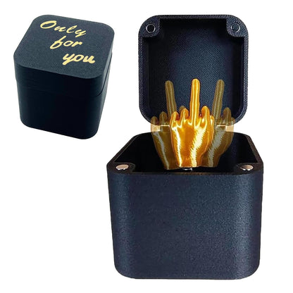 PETBSNVB Middle Finger in a Box - Surprise Gift for Office Desk or Home Decor, Christmas Novelty Fun Prank