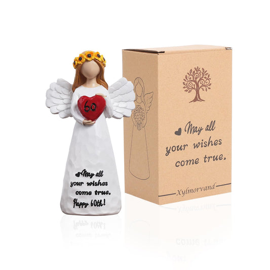 60th Birthday Gifts for Women - Elegant Resin Keepsake Sculpture for 60 Year Old Woman, Best Happy 60th Birthday Decorations & Milestone Celebration Present
