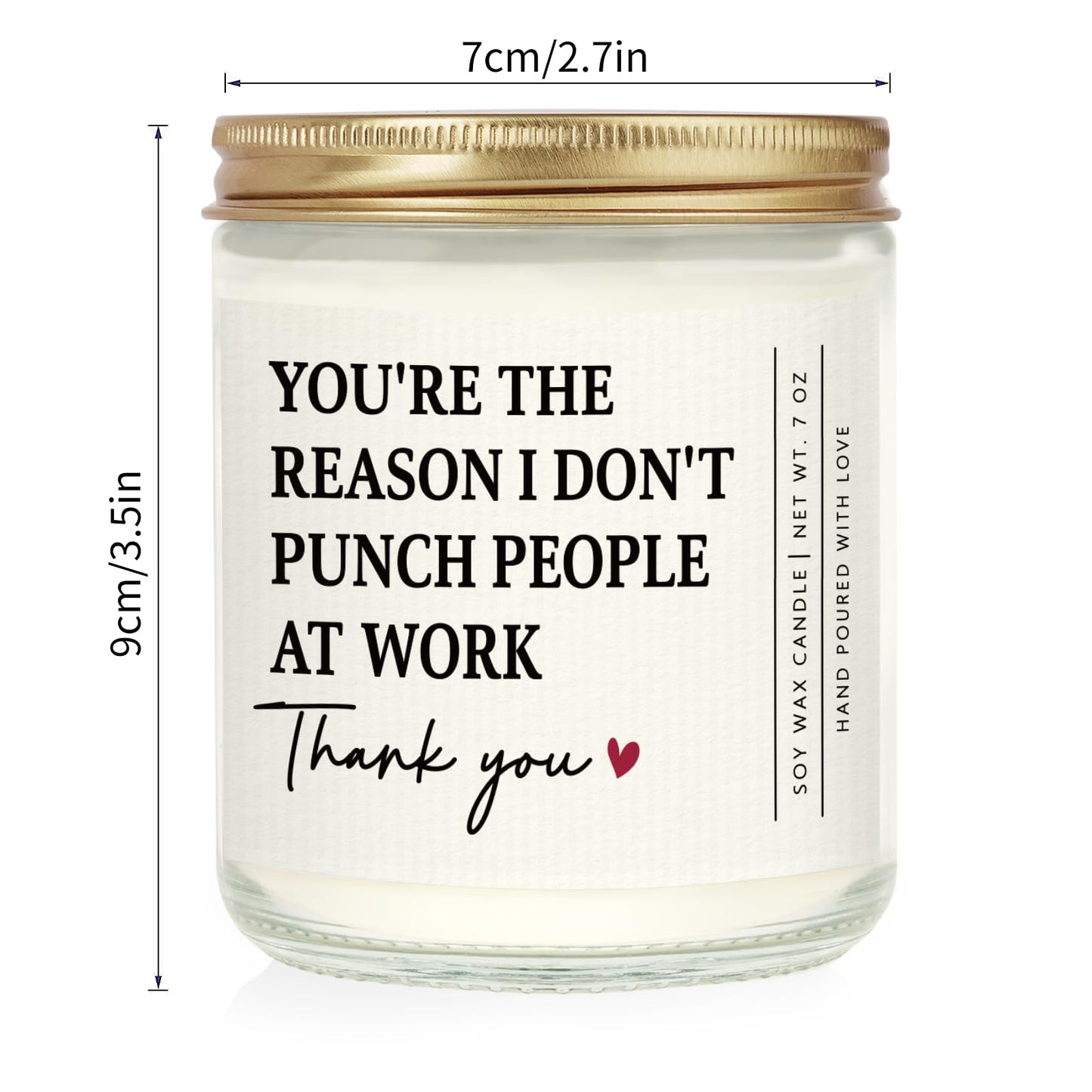 Gifts for Coworker, Work Bestie, Boss Lady Gifts for Women, Funny Birthday Retirement Farewell Appreciation Presnets for Coworker, Boss, Employee - Handmade Lavender Scented Candle 7oz