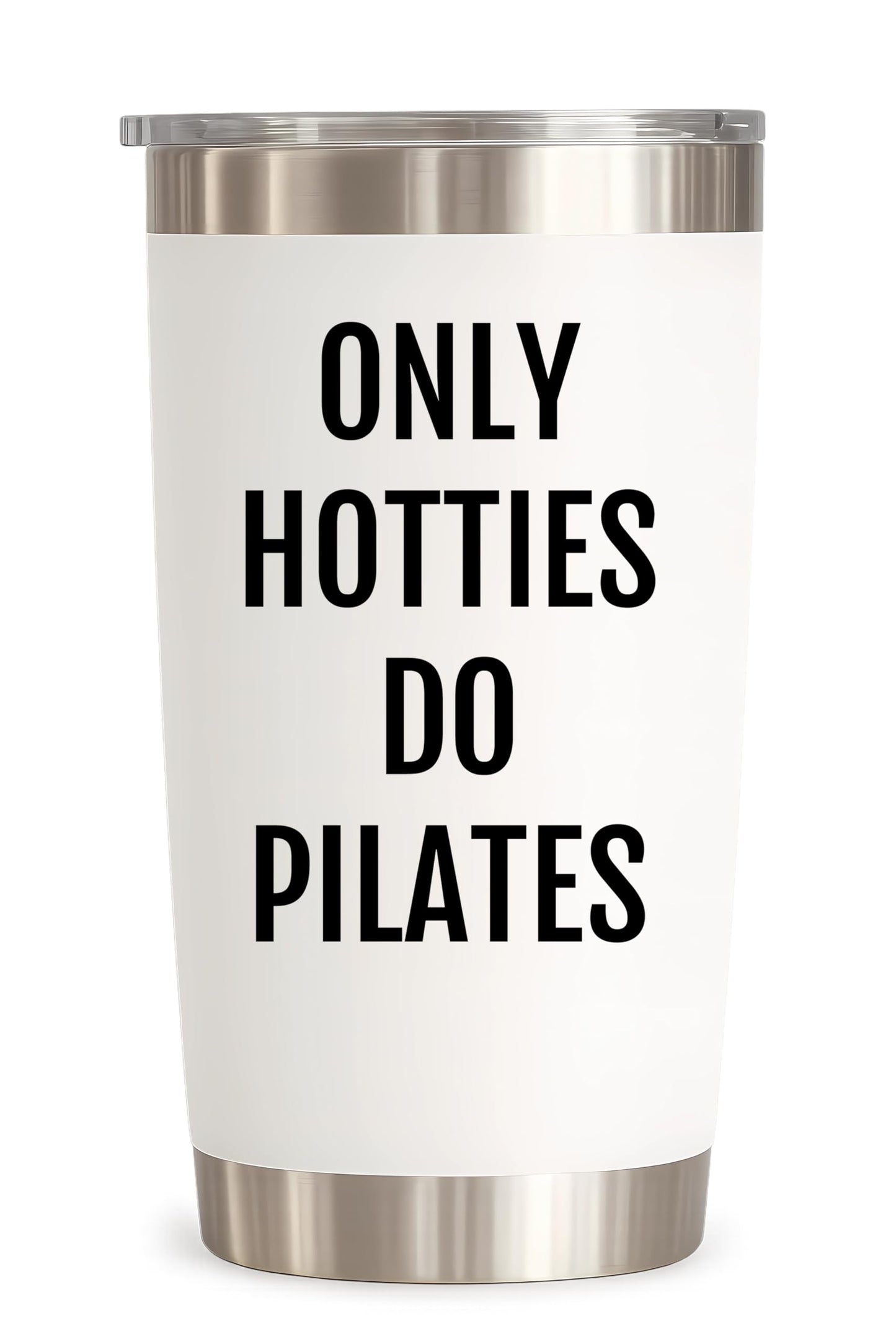 Coveted Goods Pilates Tumbler for Women – Cute Pilates Gift for Instructor, Friend or Coworker – 20oz Stainless Steel Travel Mug with Lid – Insulated Coffee Cup, Keeps Drinks Hot or Cold