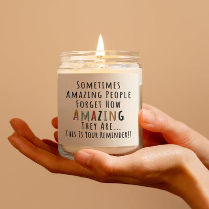 Craftique Gifts for Women, Birthday Gifts for Women- You're Amazing Candle- Friendship/Thank You/Inspirational Gift for Woman Her Friend Teacher Mom Girlfriend Sister Bestie Lavender