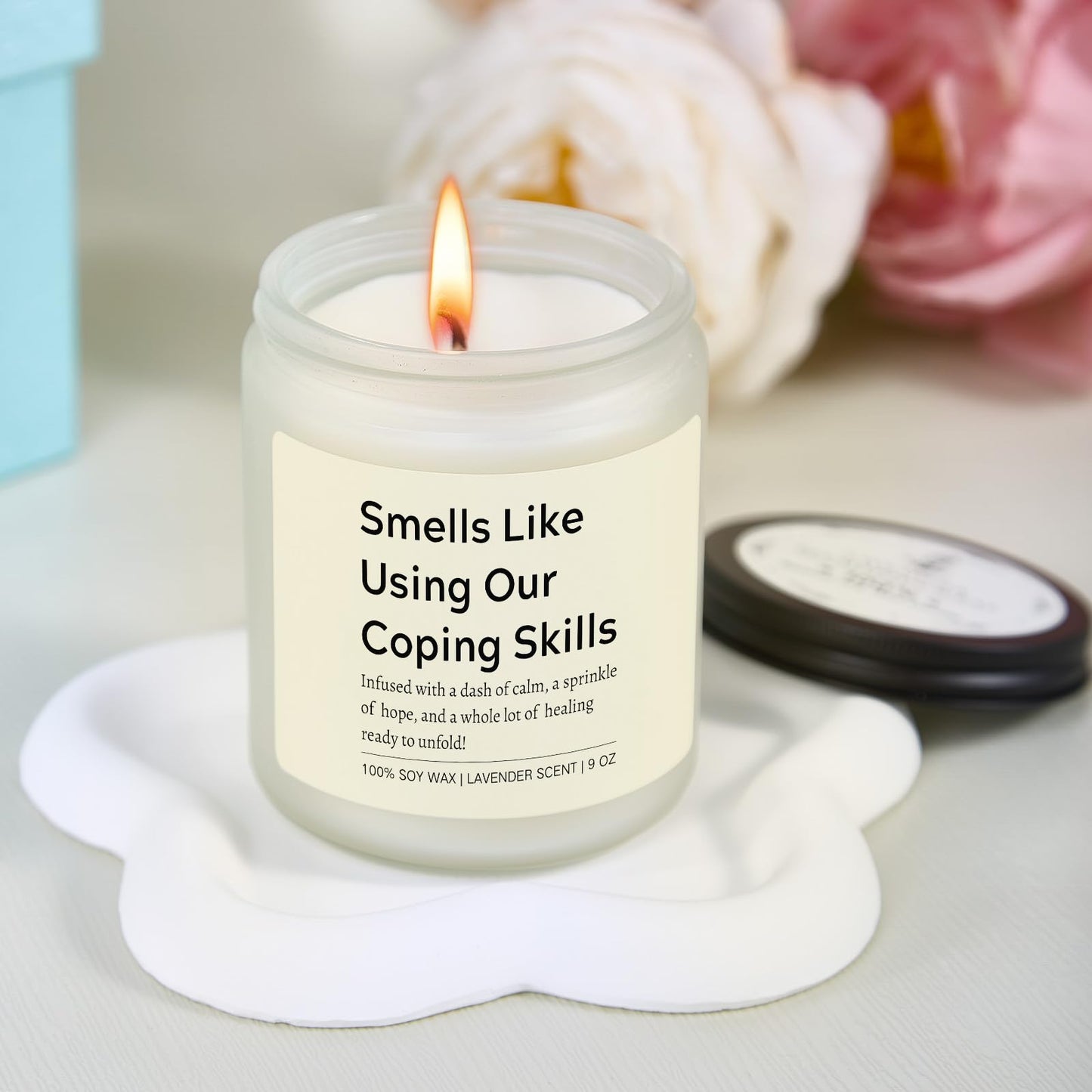 Therapist Gifts, School Psychologist Gifts, Appreciation Gift Idea for Women Therapists, School Counselor, Social Worker, Lavender Candle Gift for Mental Health Professionals, Physical Therapist