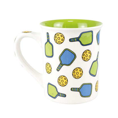 Enesco Our Name is Mud I'm Not Retired Full Time Pickleball Player Coffee Mug, 16 Ounce, Multicolor
