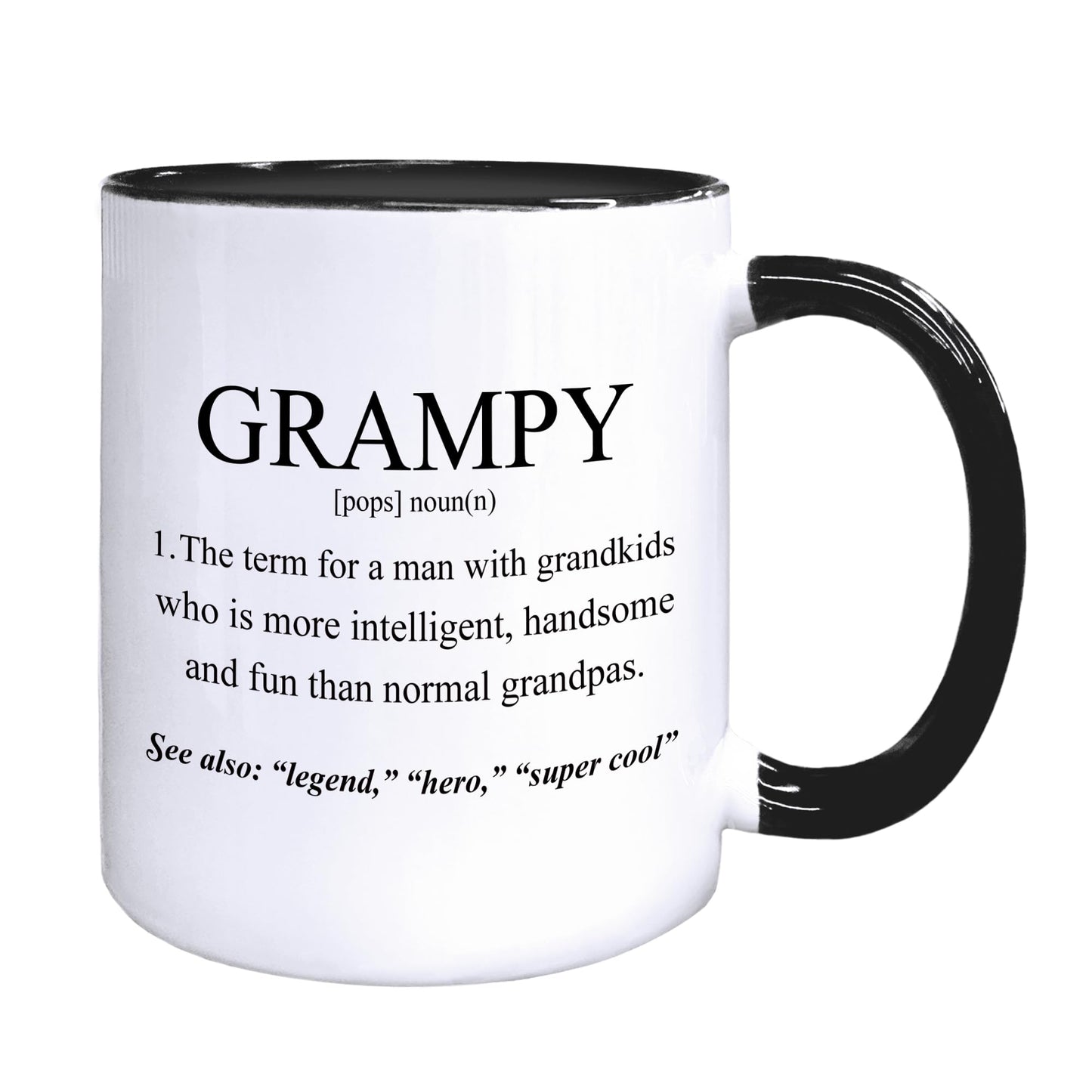 Grampy Coffee Mugs, Grandpa Coffee Teacup, Fathers Day Christmas Birthday Gifts for Grampys, Grandpa Grampys Gifts from Grandkids Grandchildren, Grampy Definition Ceramic CoffeeMug 11oz