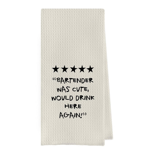 Bartender Gifts Dish Towels - Funny Bar Towels for Bartender, Bartender Gifts Waffle Weave Kitchen Towels, Shaker Bartender Hand Tea Towels (16×24 Inches)