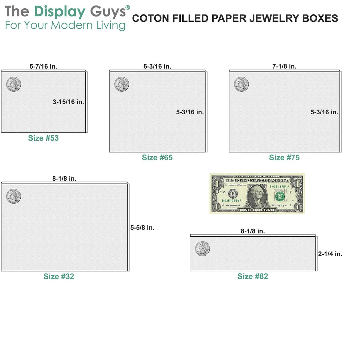 TheDisplayGuys - 25-Pack #33 Cotton Filled Cardboard Paper Jewelry Boxes Gift Case - Matte Black (3.5" x 3.5" x 1.0") - for Shipping or Storage