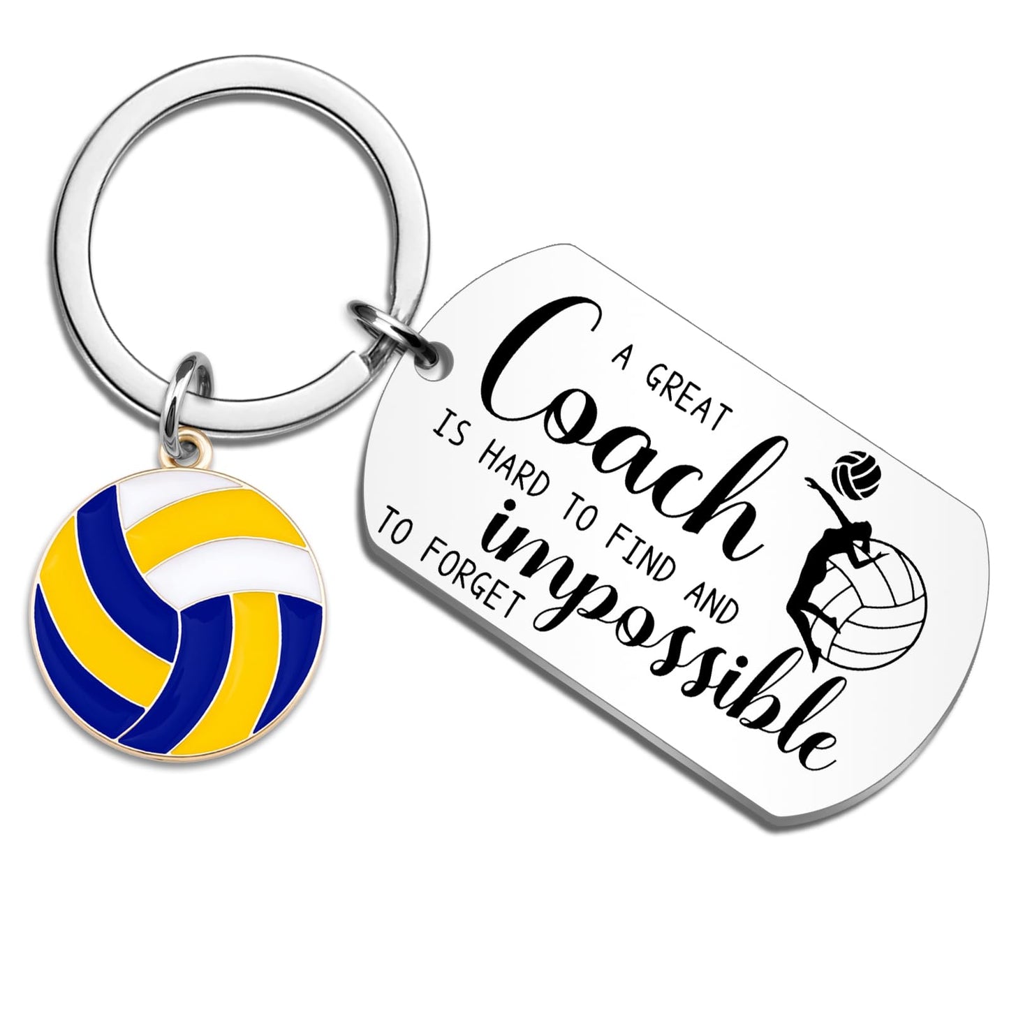 Coach Keychain Coach Gifts for Men Women Thank You Appreciation Gift for Coaches Volleyball Football Seccor