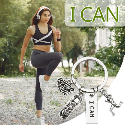 Runner Gifts Running Lovers Keychain Motivational Gifts for Women Girls Sports Gifts for Runners Marathon Key Chains Track Gifts Love to Run Keychains Inspirational Gifts for Women Girls