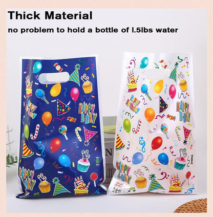 PACKSISTER Durable Plastic Goodie Party Favor Bags with Handles for Birthday, Loot Treat for Return Gifts(20Pcs)