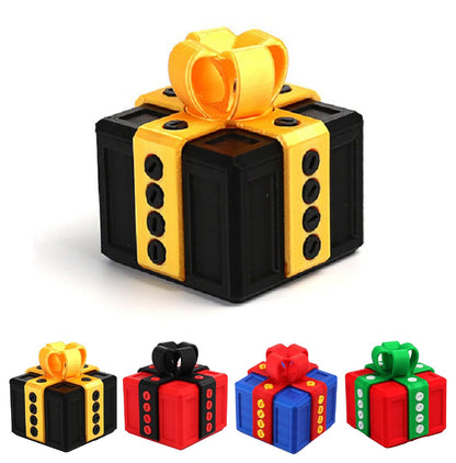 Annoying Gift Box with Screws Funny The Annoying Present Prank Box Thanksgiving Christmas White Elephant Perfect Gag Gift for All Occasions (Black-Gold)