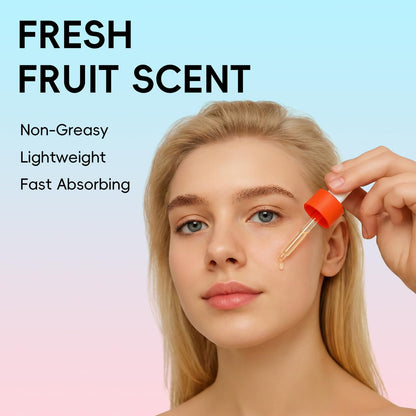 QUIYUM Fruit Skincare Gift Set - 10-in-1 Glow Routine + Cute Accessories, Hydrate, Glow, Strengthen Skin Barrier, All Skin Types, Ideal Gift for Teens Girls Women
