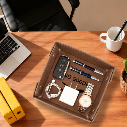 Aelciyue Pilot Gifts for Men - Christmas Birthday Valentines Day Graduation Gifts for Pilots Men Aviation Gift Inspirational Gift Leather Tray Organizer Leather Valet Catchall Desk Tray