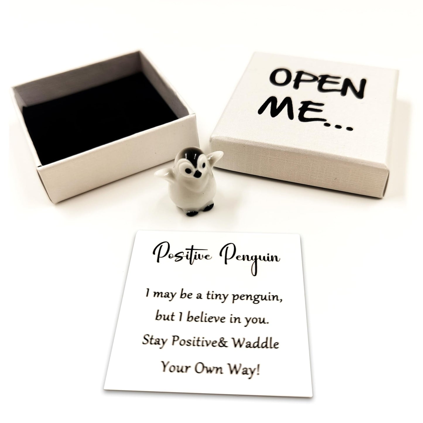 I Love You Penguin Pocket Hug – Cute Matchbox Gift with Tiny Penguin & I Love You Card for Boyfriend, Girlfriend or Valentine’s Day, Her or Him