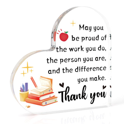 Teacher Appreciation Gifts, Teacher Gifts for Women, End of Year Teachers Gift, Thank You Teacher Gift for Birthday Valentines Day Teacher Christmas Gifts from Student Desk Home Office Decor