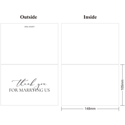 LADY & HOME Thank You for Marrying Us Wedding Card with Envelopes To Officiant,Thank You Card for Priest,Minister,Judge,Pastor (A1:1 pack)
