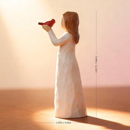 Angel Cardinal Figurines Gift for Women, Messenger, Sympathy Gifts for Loss of Loved One, Sculpted Hand-Painted Figure Statue Home Decor