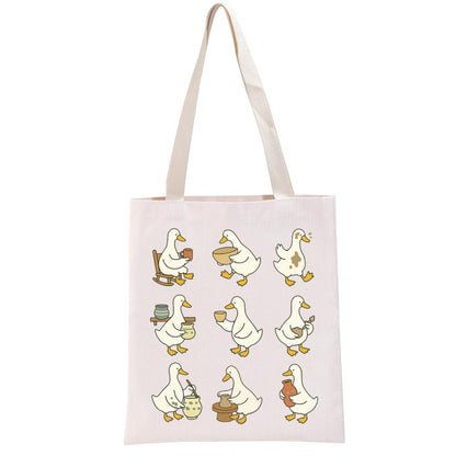 G2TUP Funny Pottery Lover Gift Cute Goose Pottery Tote Bag Ceramic Artist Handbag Ceramic Maker Gift