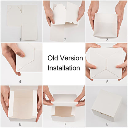 MESHA 8x8x4 Gift Box 50 Pack White Gift Boxes with Lids, DIY Bridesmaid Proposal Box, Recyclable,Foldable Box for Wedding, Birthday Party