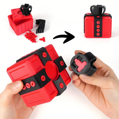 QAONIE Annoying Box Kids Christmas Gift, Funny Gift Box for Money and Card Holder, Really Prank Present. (Pink+Purple)