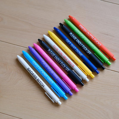 Cityhermit 11Pcs Funny Adult Ballpoint Pen Set, Premium Days of The Week Swear Cuss Word Pens for Office Gifts, Novelty Pens for Corworkers