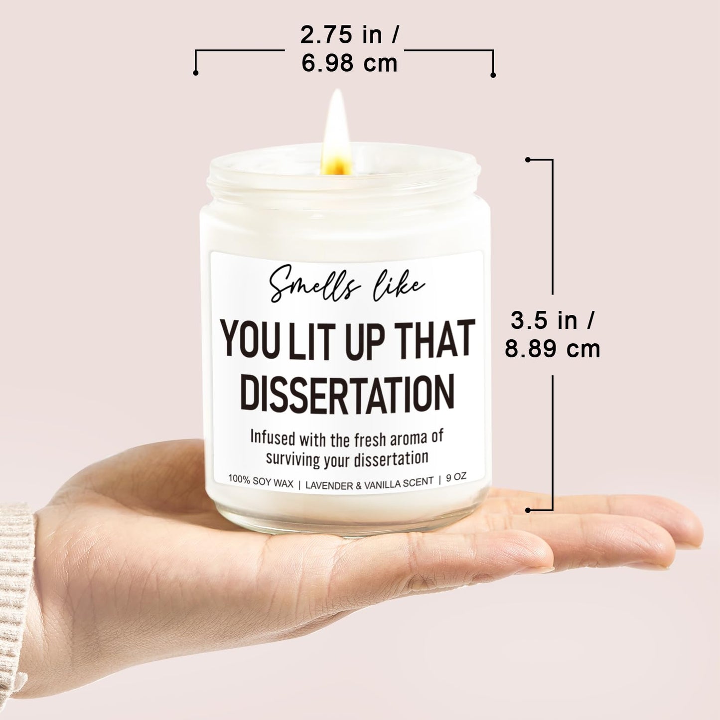 Younift Funny Grad Candle, Phd Graduation Gifts, 2026 Graduation Gifts for Doctorate for Her, Him, Women, Men - Congratulations Graduate - Presents for Doctoral Graduates, Students - 9 oz
