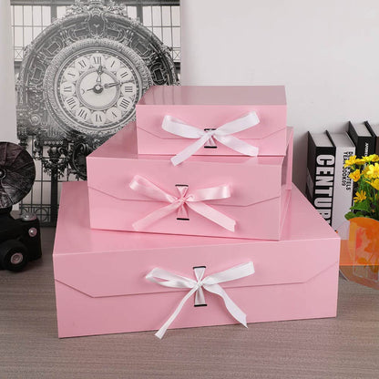 GoooodGift Pink Gift Box Large 13x11x5.3 Inches, Pink Gift Boxes for Presents with Magnetic Closure Lid, Luxury Gift Box Rectangle Collapsible Boxes for Gift Packaging