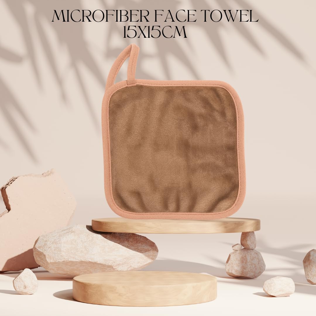 Eco Friendly Unique Natural Gift Beauty Set – Bamboo Makeup Brushes, Vegan Bamboo Roller & Soft Face Towel – Organic Self-Care Box for Women & Teens, Perfect Birthday , Holiday Present”