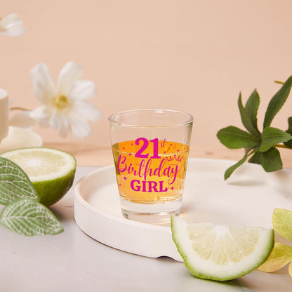 21st Birthday Gifts for Her, Happy Birthday Gift Women, Gift for 21 Year Old Girls, 2005 Happy 21st Birthday Shot Glass, Twenty One Birthday Shot Glass, 21 Birthday Decorations for Women Girls