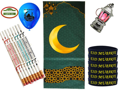 Islamic Gifts 123 Ramadan Goodie Bags Islamic Designs, Polypropylene for Eid Mubarak Decoration Muslim Party Favor Supplies