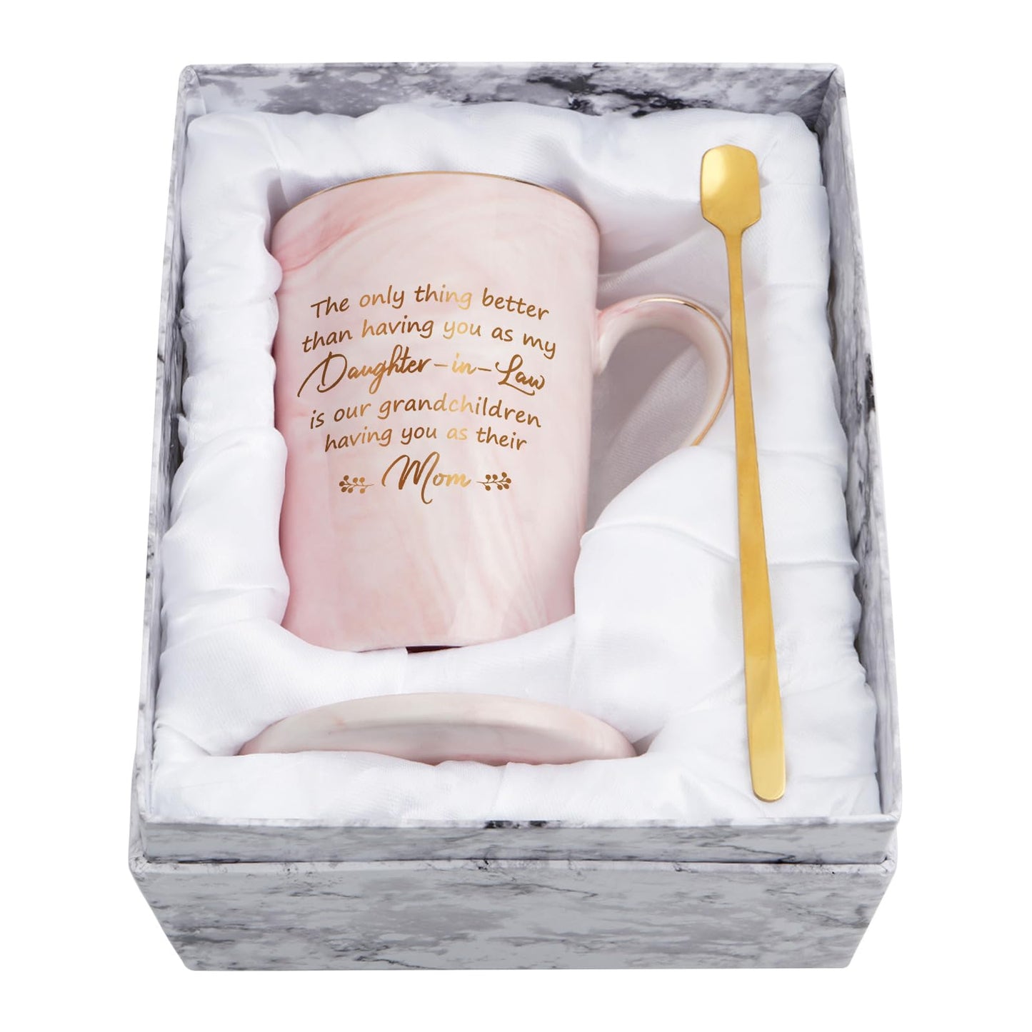YHRJWN Mothers Day Gifts for Daughter in Law Gifts from Mother-In-Law, Daughter-in-Law Christmas Birthday Gift, 14Oz Pink