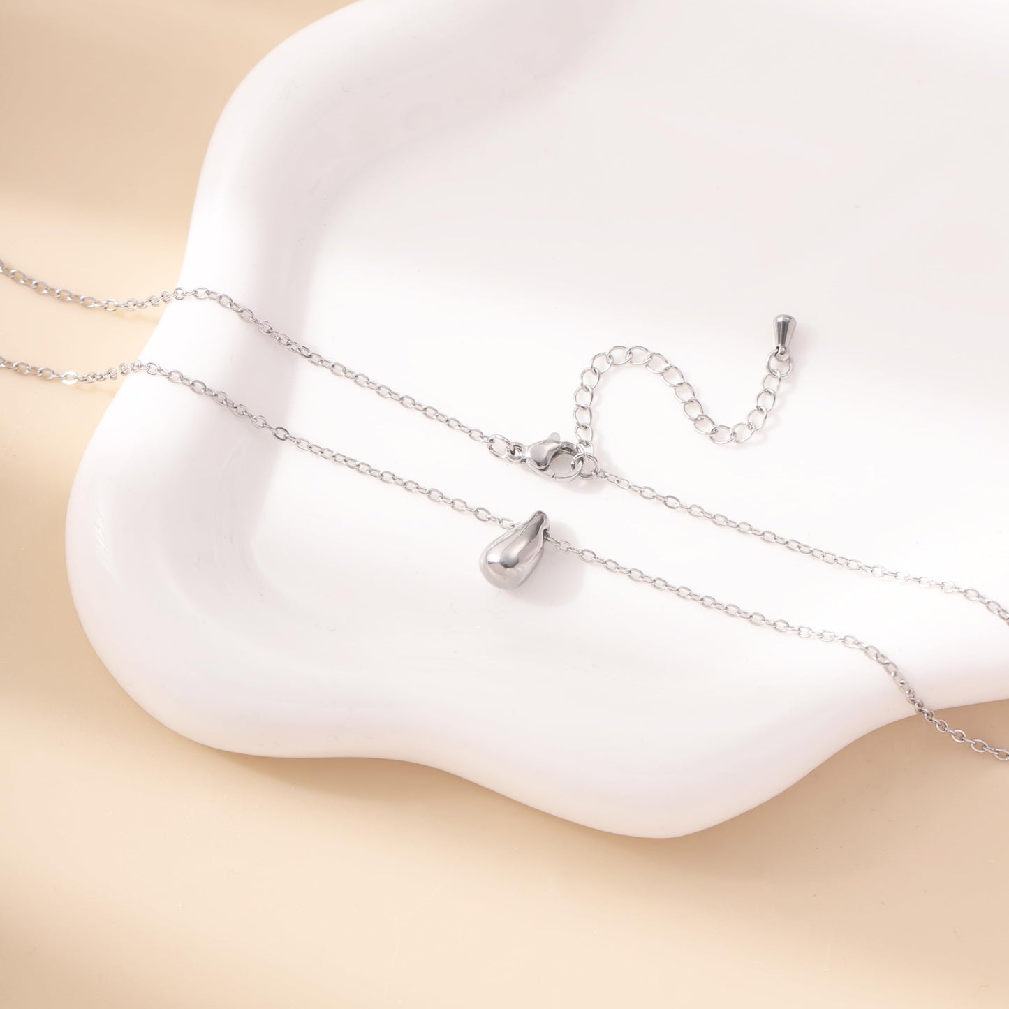 RZKING Silvery Necklace for Women, Dainty Cat Candy Bow Moonstone Necklace, Gifts for Best Friend Sister Mom Daughter Teacher, Mothers Day Birthday Christmas Thank You Gifts