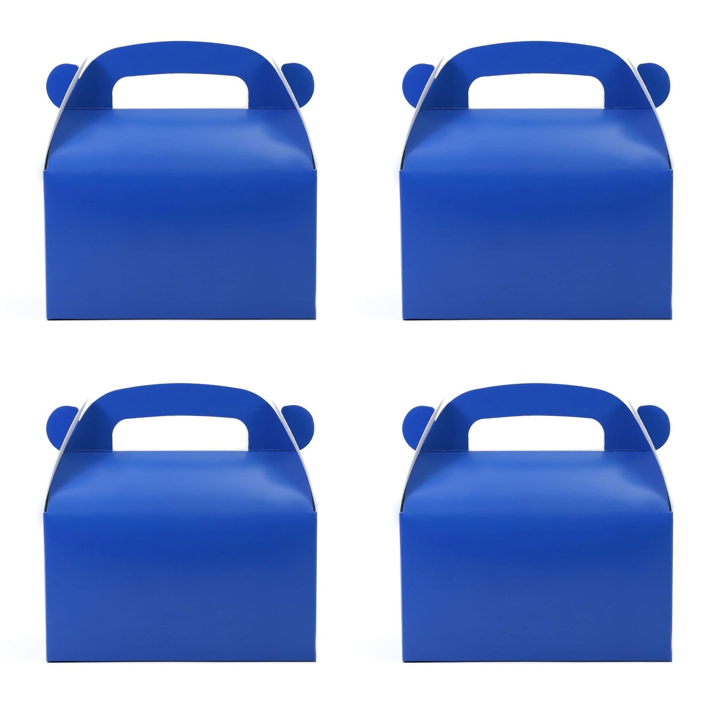 30-Pack Dark Blue Party Favor Treat Boxes Pack, Goodie Boxes, Paper Gable Gift Boxes with Handles. Perfect for Prince Party and Baby Shower Decoration Supplies