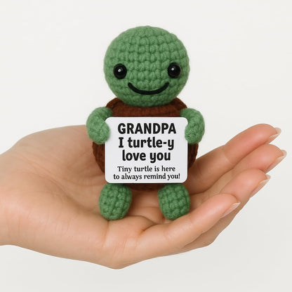Fathers day Gift for Grandpa, Mini Funny Turtle, Christmas Grandpa Gifts from Granddaughter Grandson, Funny Grandpa Birthday Gift