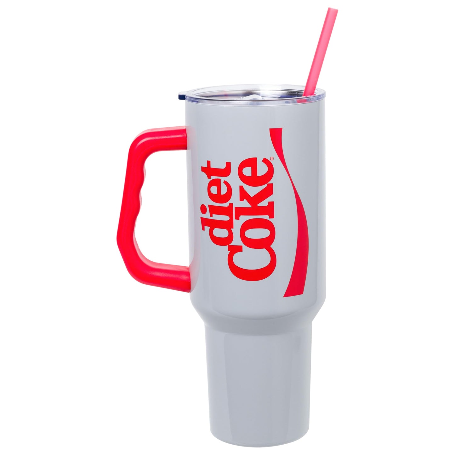 Silver Buffalo Coca Cola Diet Coke Vertical Ribbon 40oz Stainless Steel Tumbler w Handle