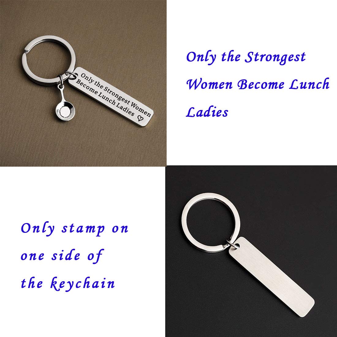CENWA Lunch Lady Keychain Appreciation Gift Cafeteria Worker Gift Only The Strongest Women Become For Lunch Lady