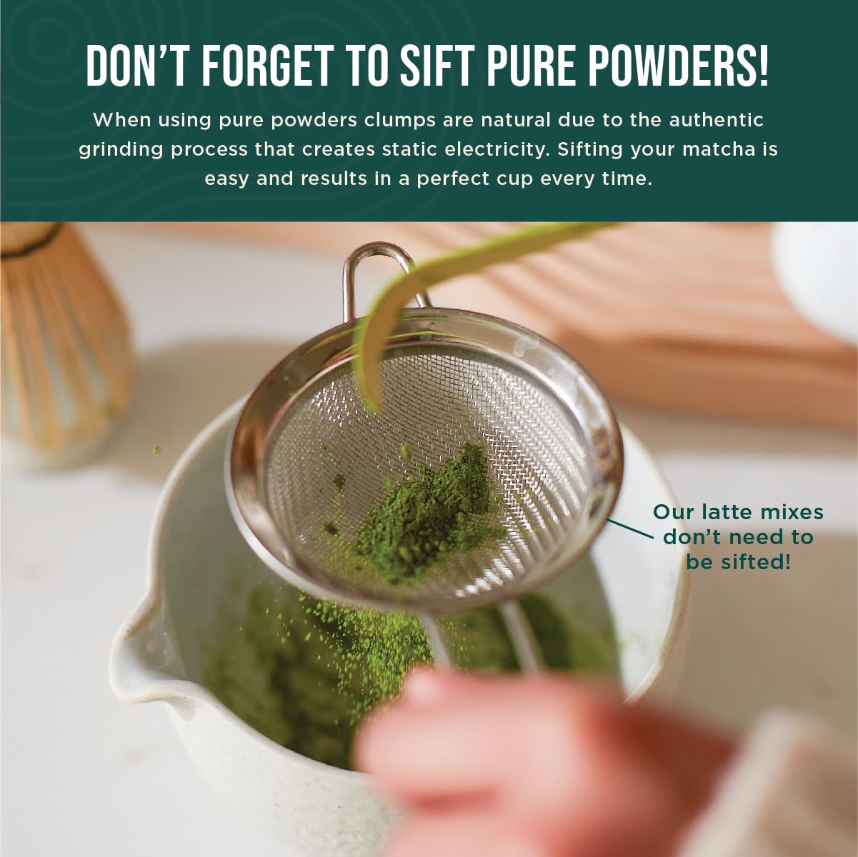 Jade Leaf Matcha - Traditional Starter Set - Japanese Matcha Gift Set Includes: Bamboo Whisk (Chasen), Scoop (Chashaku), Stainless Steel Sifter, Fully Printed Handbook